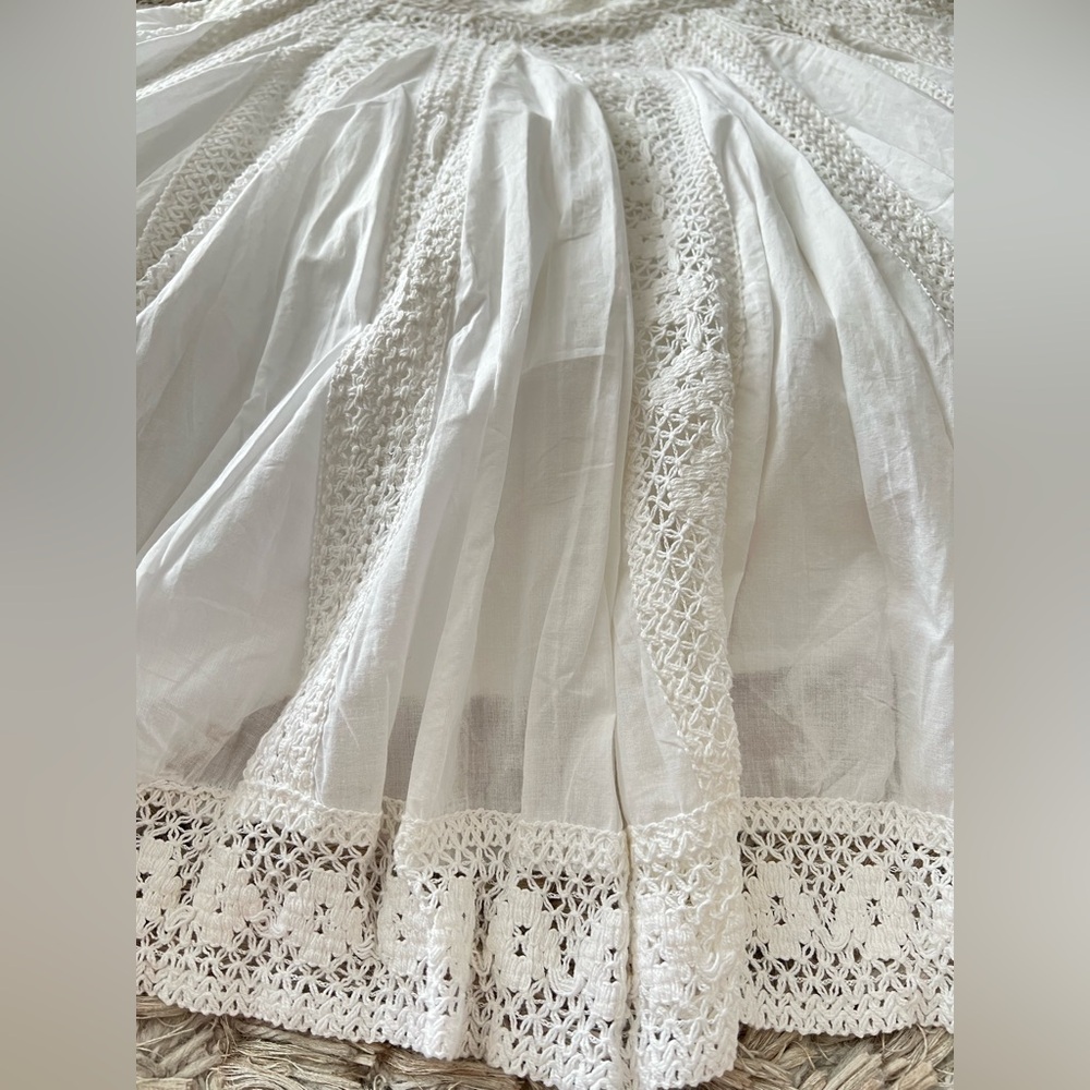 Willi Smith White Crochet-Trim Circle Skirt – Size 8 - Picture 7 of 9